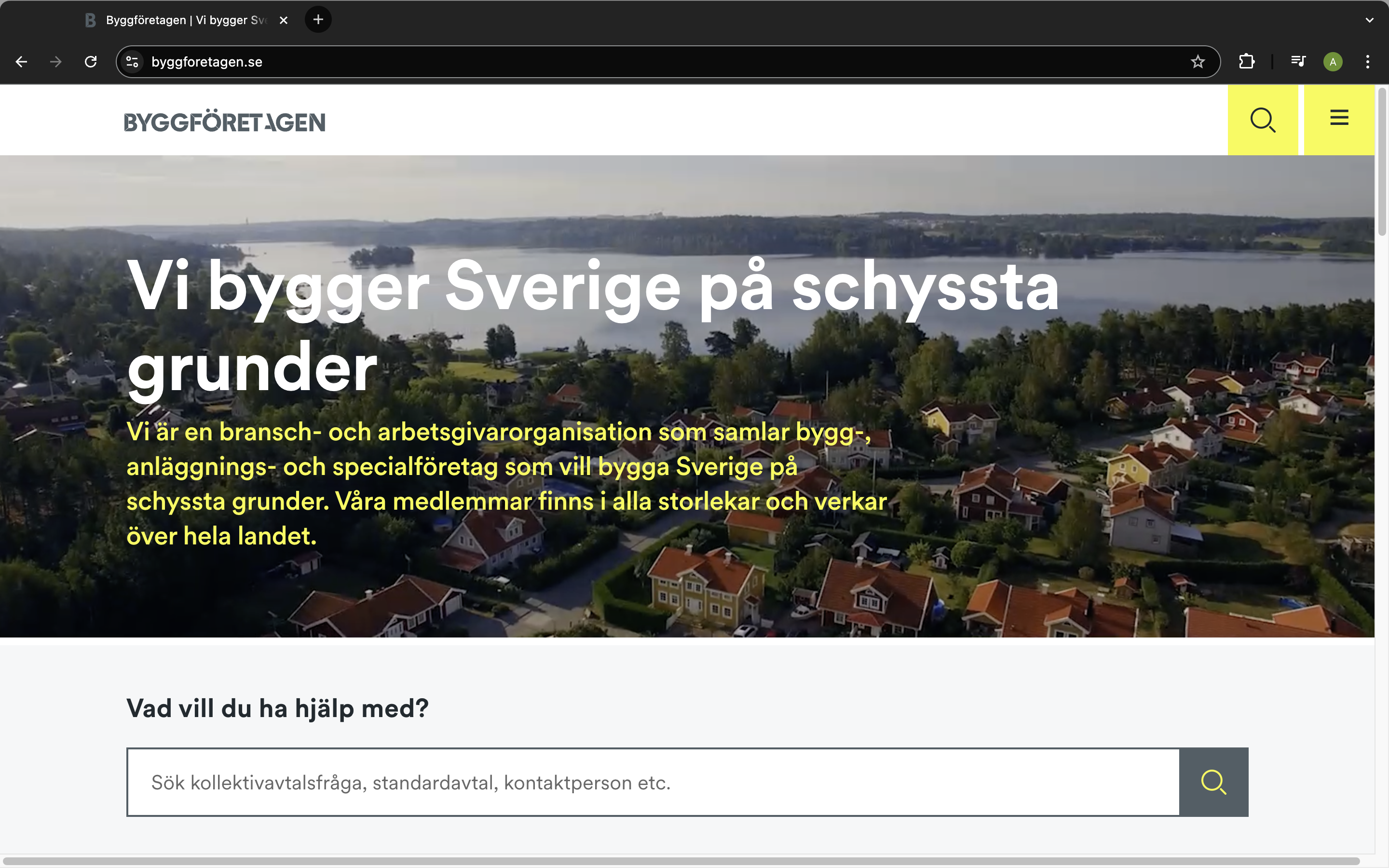 HEM 8 bild på en hemsida
